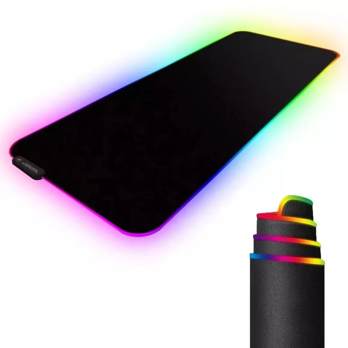 GENERICO - Mousepad Gamer Iluminación Led RGB USB 80X30cm Fibra Ultra Fina 14 Modos Iluminación