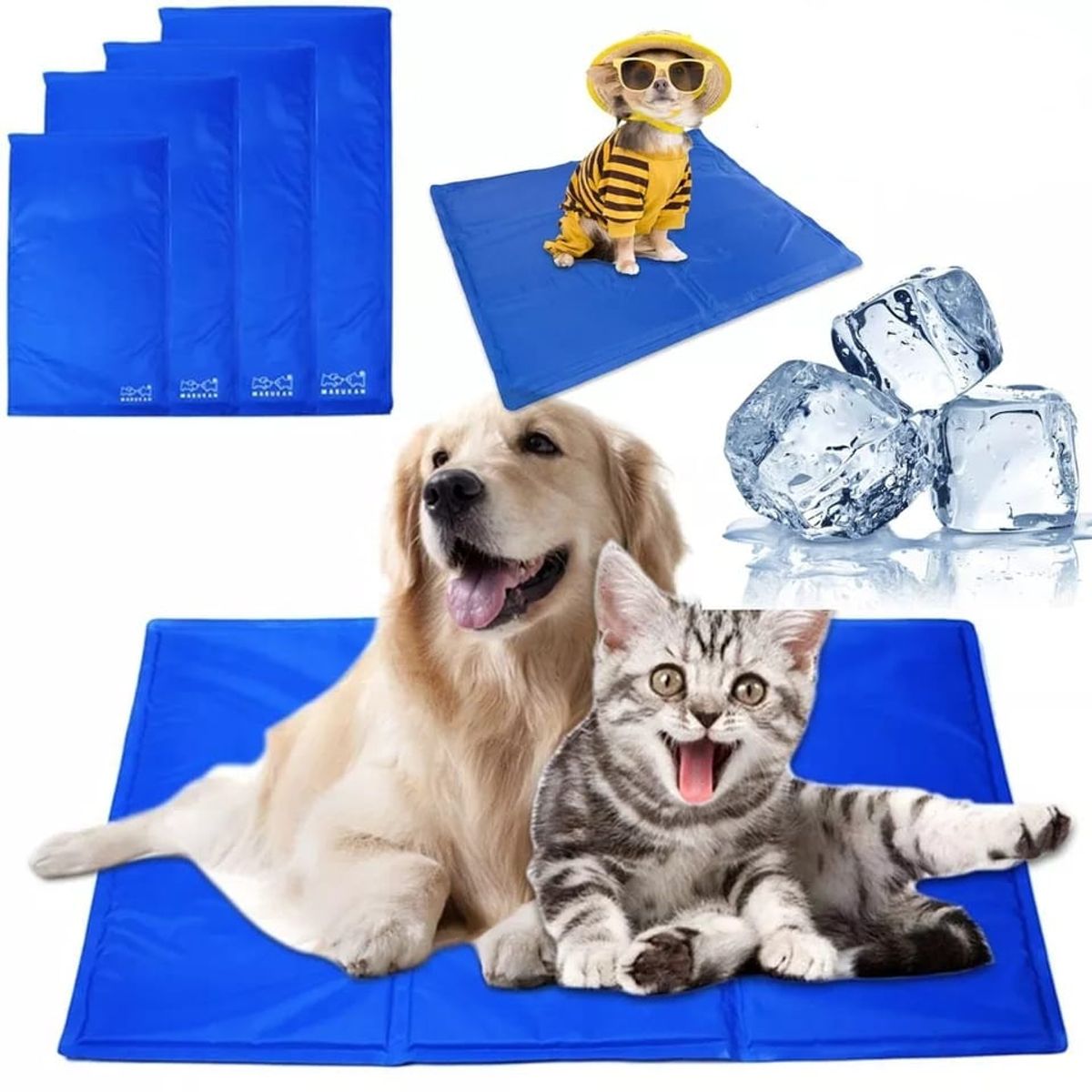 GENERICO - Manta Refrescante Alfombra Para Mascotas 50x65 Talla MD