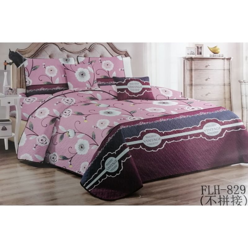 GENERICO - CUBRECAMA 2.5 PL ESTAMPADO CON FUNDAS DE ALMOHADA