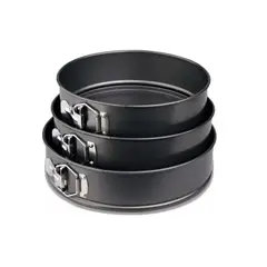 GENERICO - Set 3 Moldes Para Hornear Antiadherente 24 26 28cm