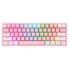 REDRAGON - Teclado Fizz Pro 60% RGB Pink/White - Crazygames