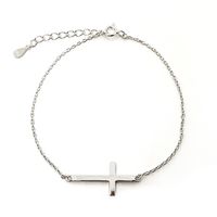 Pulsera Cruz Lisa Plata Fina 925