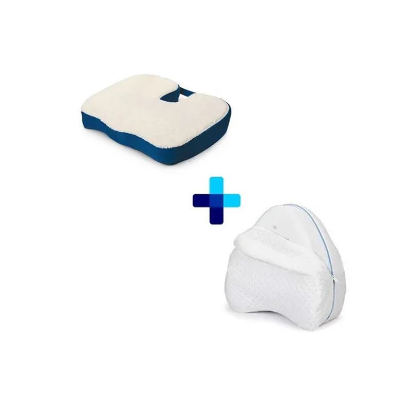 GENERICO - Set Cojín Soporte Silla Ortopédico Mas Almohada Para Piernas