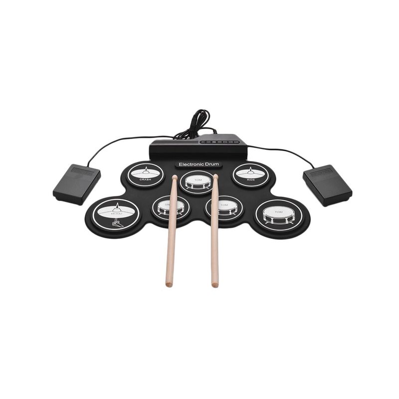 DBLUE - Bateria Electronica Digital 7 Pad 2 Mini Pedales