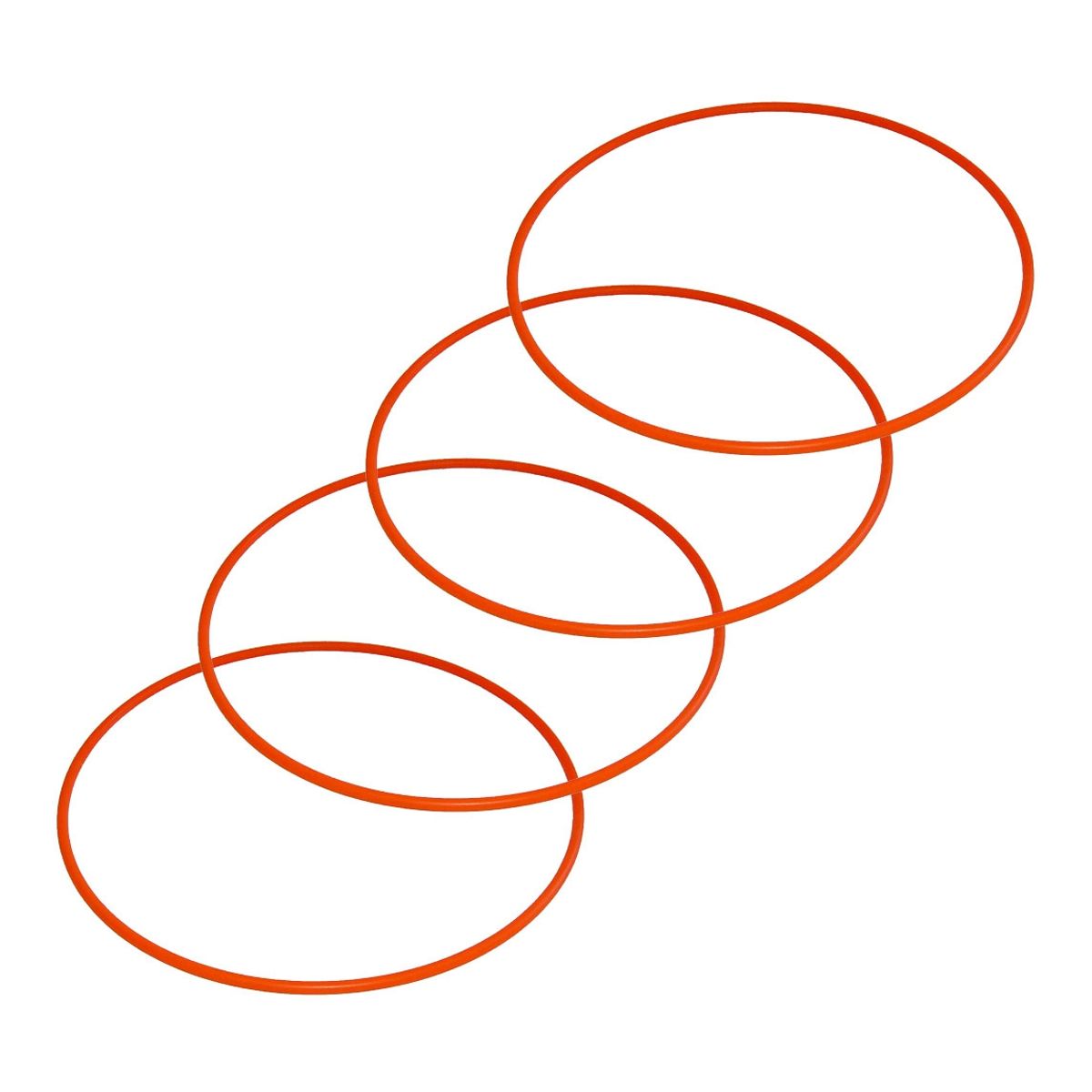 SEIGARD - Set 4 Aros Tubulares (60 Cm) BRU0154-4 Color Naranjo