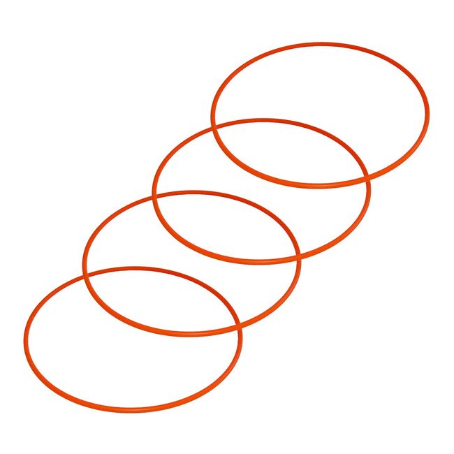 SEIGARD - Set 4 Aros Tubulares (60 Cm) BRU0154-4 Color Naranjo