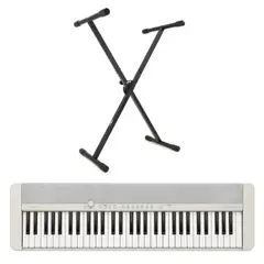CASIO - Pack Teclado CT-S1 Blanco + atril de tubo simple