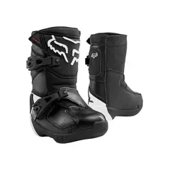 FOX - Botas Moto Infantil Comp K Negro/Blanco