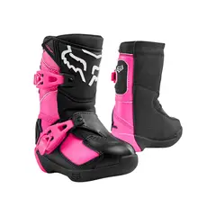 FOX - Botas Moto Infantil Comp K Negro/Rosado