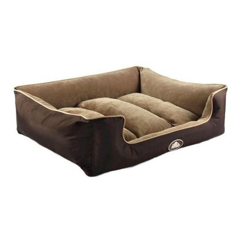 MASCAN - Cama Reversible Doble Color Perro Talla L Café Mascan
