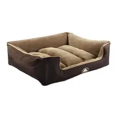 MASCAN - Cama Reversible Doble Color Perro Talla L Café