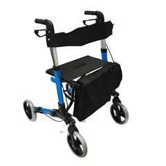 GLOMED - Andador Burro Ortopédico Roller 4 Ruedas Plegable Deluxe
