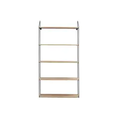 URBAN PRODUCTS - ESTANTE CON 5 NIVELES MADERA METAL NEGRO 59X15X116CM