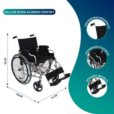 Imagen 2 del producto Silla De Ruedas Aluminio Liviana Deluxe