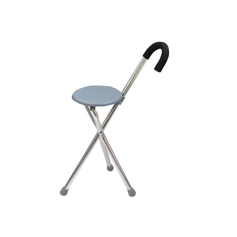 GLOMED - Bastón Con Silla Plegable 3 Patas GLOMED