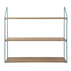 URBAN PRODUCTS - RACK CON 3 ESTANTES 60X15X54CM METAL AZUL