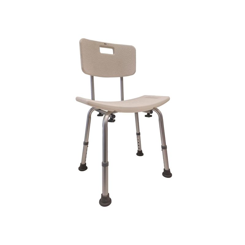 MAXCARE - Silla De Baño Respaldo Extraible GLOMED