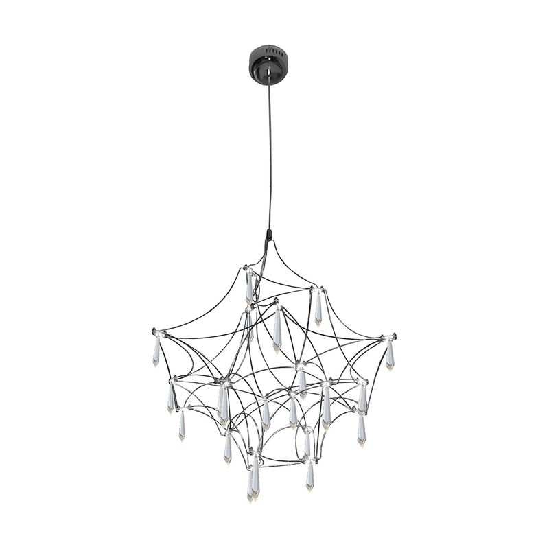 LED STUDIO - LÁMPARA COLGANTE LED STUDIO CRYSTAL 21W LUZ CÁLIDA CHROMO