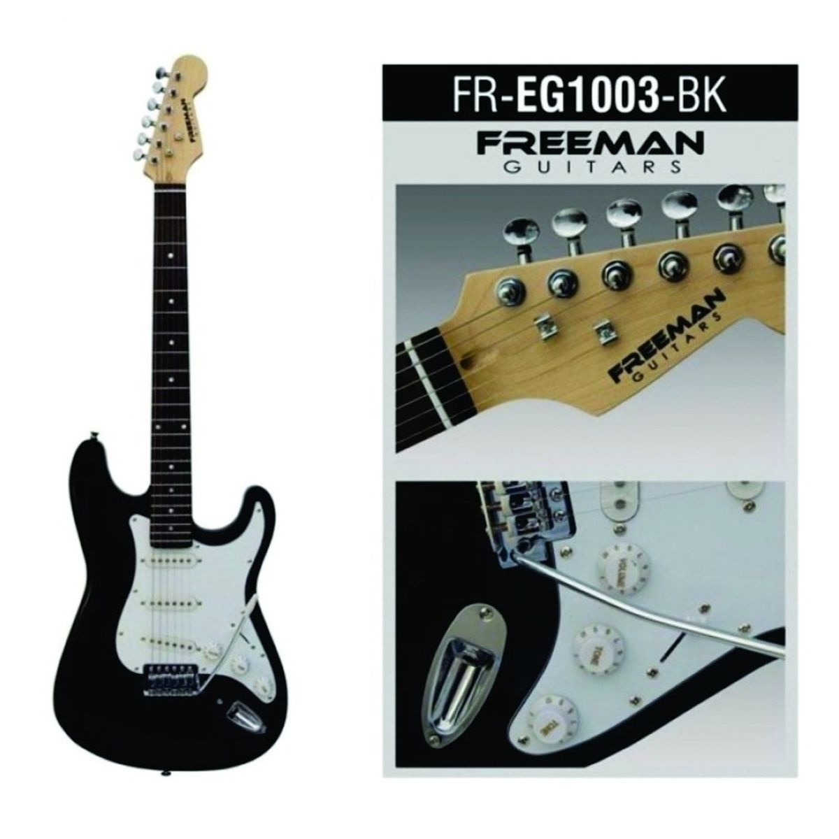 FREEMAN - Guitarra electrica Freeman FREG1003-BK