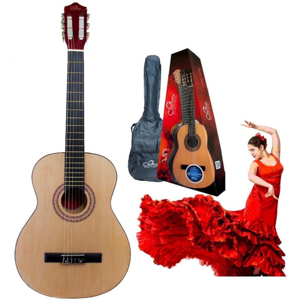 SEVILLANA - Guitarra Acústica Niño 30" Sevillana 08452 Natural - Crema