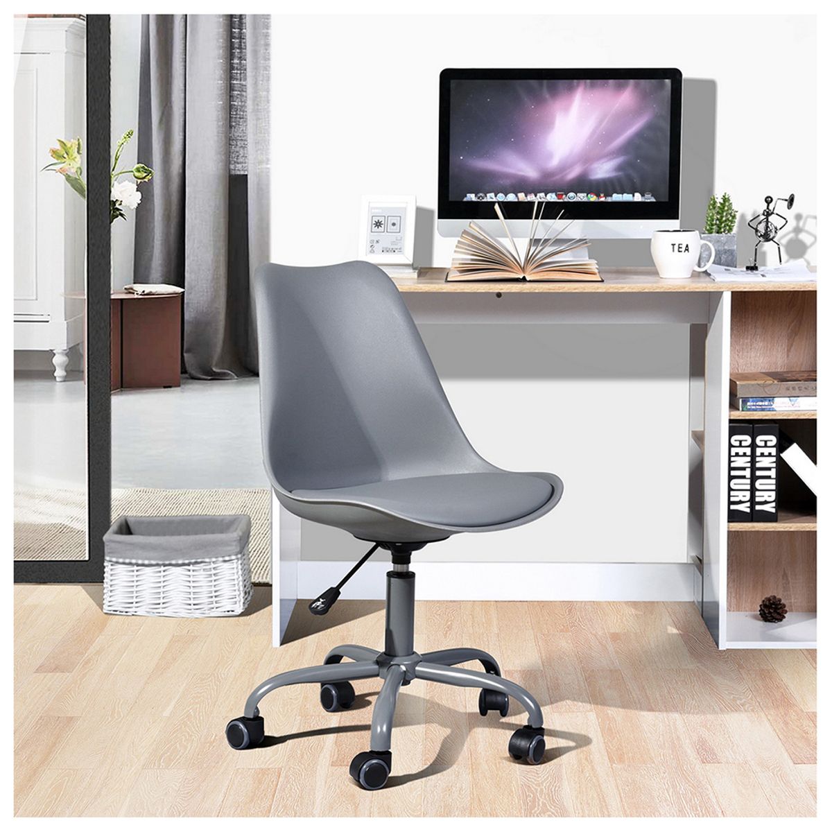 NOVAHUS - Silla de Escritorio Giratoria con Cojín