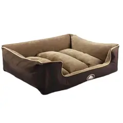 MASCAN - Cama Reversible Doble Color Perro Talla M Café