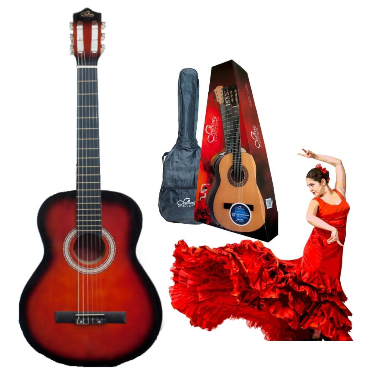 SEVILLANA - Guitarra Acustica Niño 30" Sevillana 08453 Sunburst.