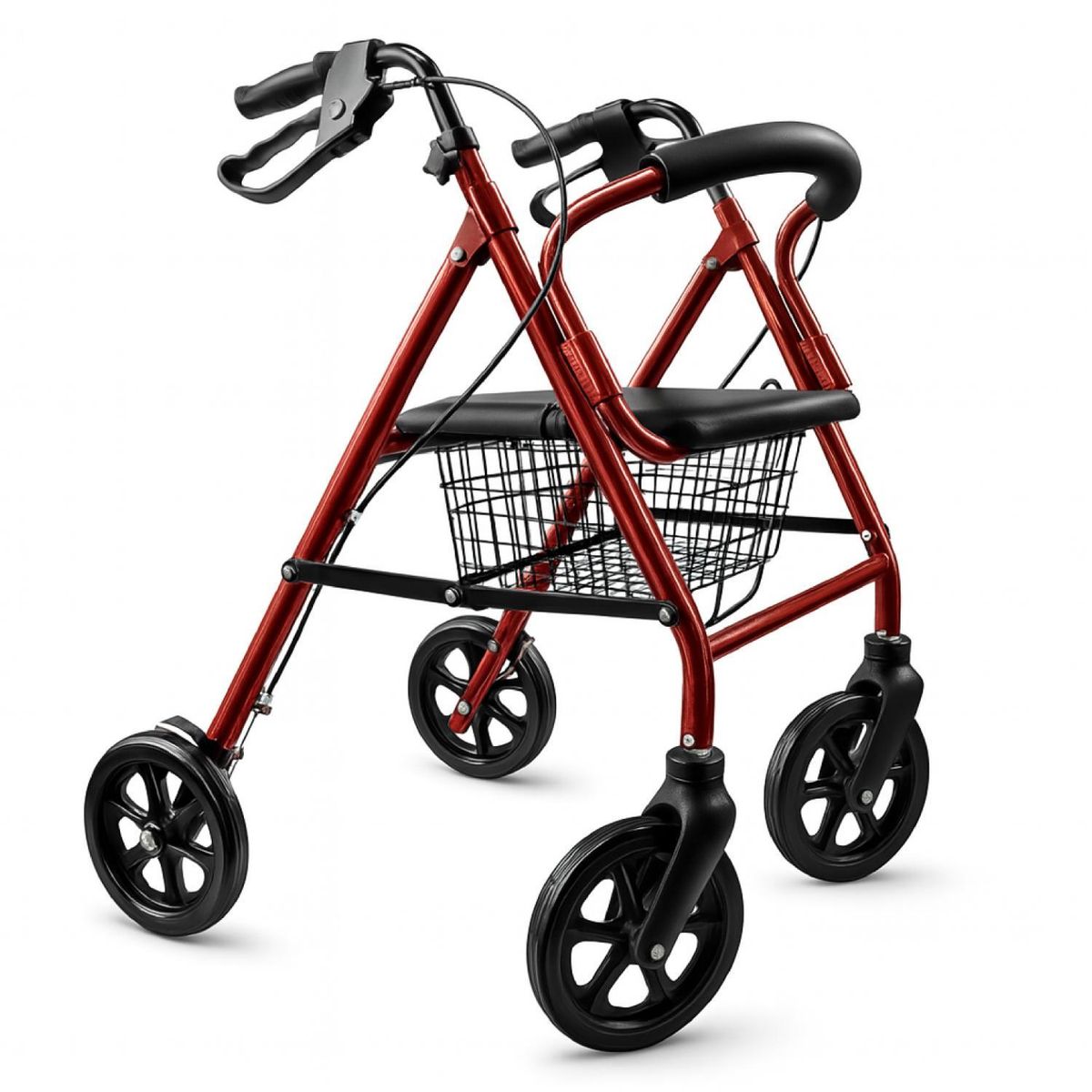 GLOMED - Andador Burro Ortopédico 4 Ruedas - Asiento y Canasto Pro GLOMED