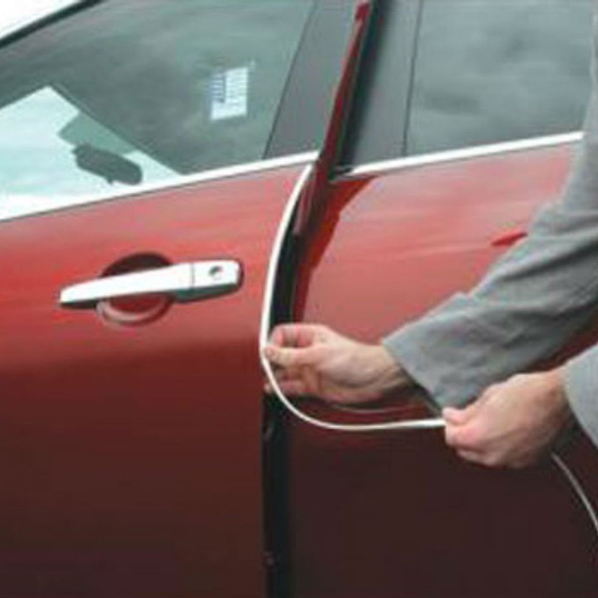 GENERICO - Moldura Protectora De Puertas Capot 15m CROMADA Auto Karvas