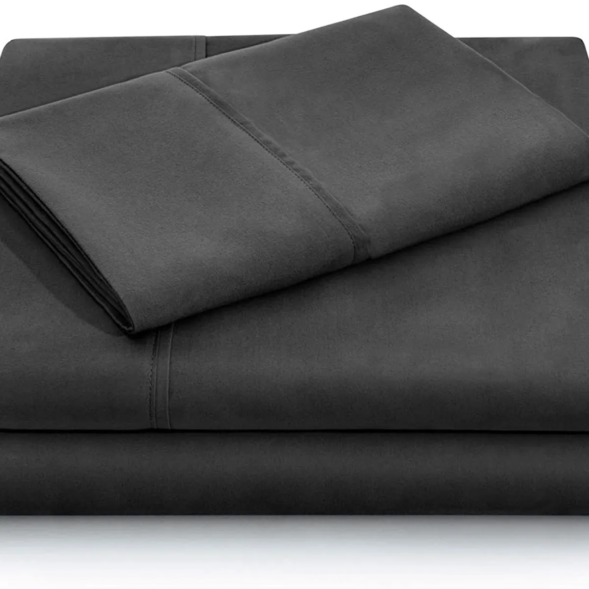 GENERICO - Juego de Sábanas 2 Plazas 200 Hilos 4 Piezas - Negra