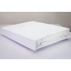 GENERICO - Juego de Sábanas 1 1/2 Plazas 200 Hilos 4 Piezas - Blanco
