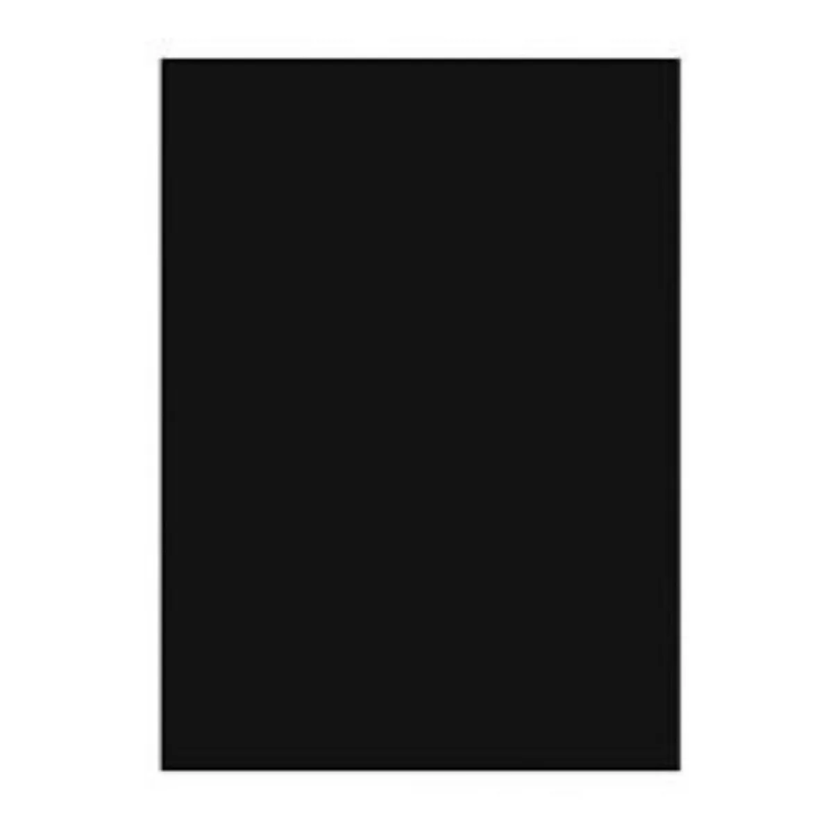 GENERICO - Cartulina Opalina Lisa Colores 50 Hojas 220grs A4 - Negro