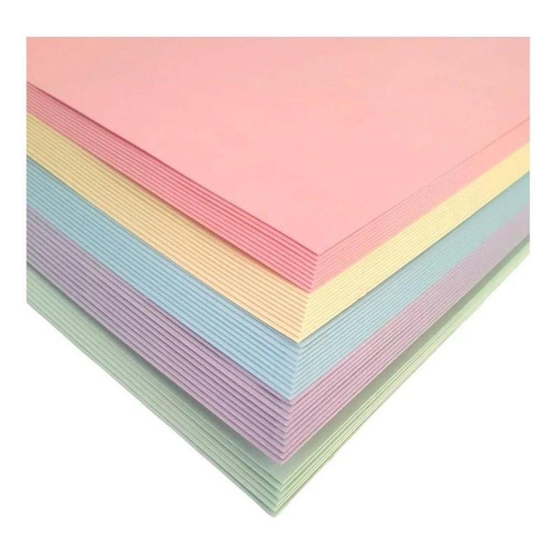 GENERICO - Cartulina Opalina Lisa Colores 50 Hojas 220grs A4 - Multicolor