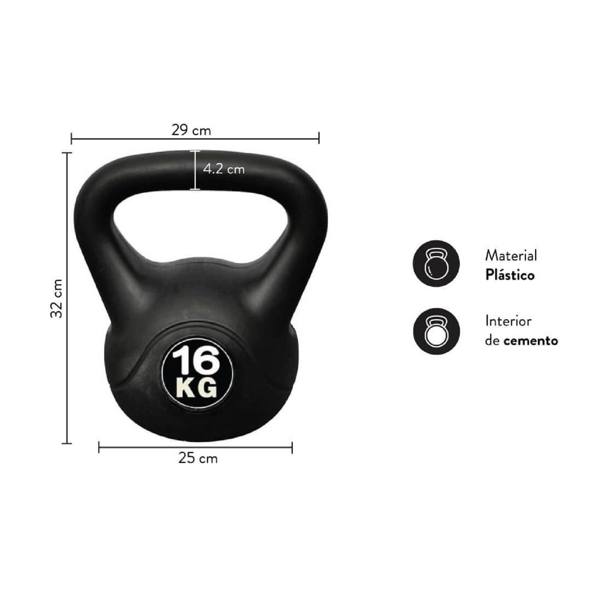 ULTIMATE FITNESS - KETTLEBELL - PESA RUSA 16 KG