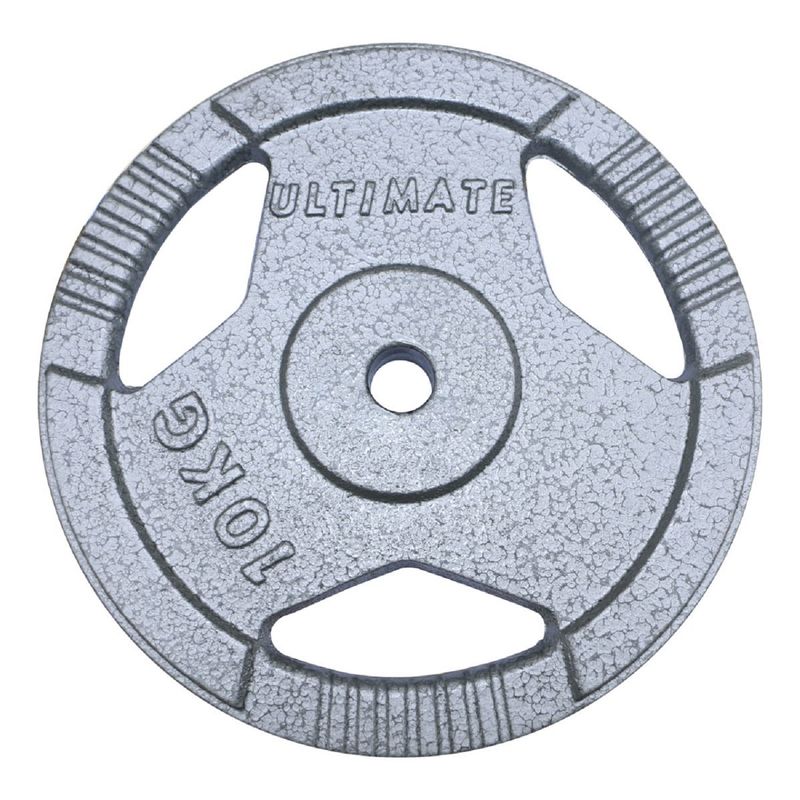 ULTIMATE FITNESS - DISCO ACERO CON AGARRES 10 KG