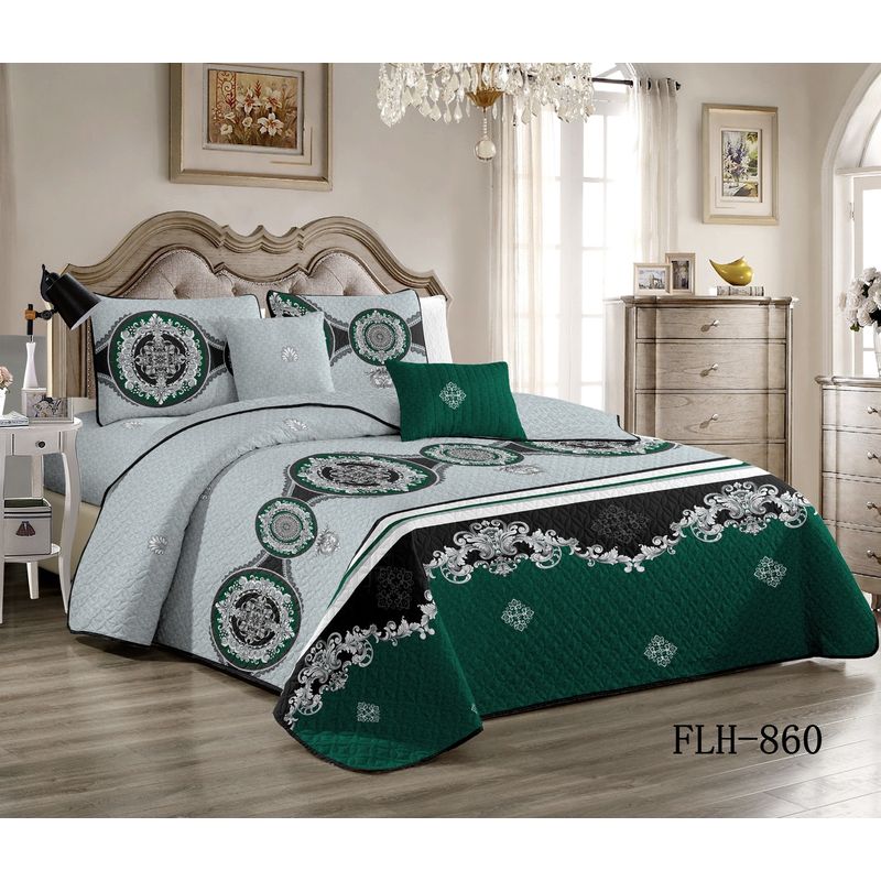 GENERICO - CUBRECAMA 2.5 PL ESTAMPADO CON FUNDAS DE ALMOHADA.