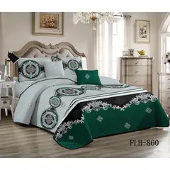 GENERICO - CUBRECAMA 2.5 PL ESTAMPADO CON FUNDAS DE ALMOHADA.