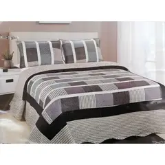 GENERICO - CUBRECAMA 2.5 PL ESTAMPADO CON FUNDAS DE ALMOHADA.
