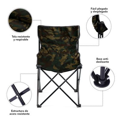 Imagen 2 del producto Silla Camping Plegable Basica Café