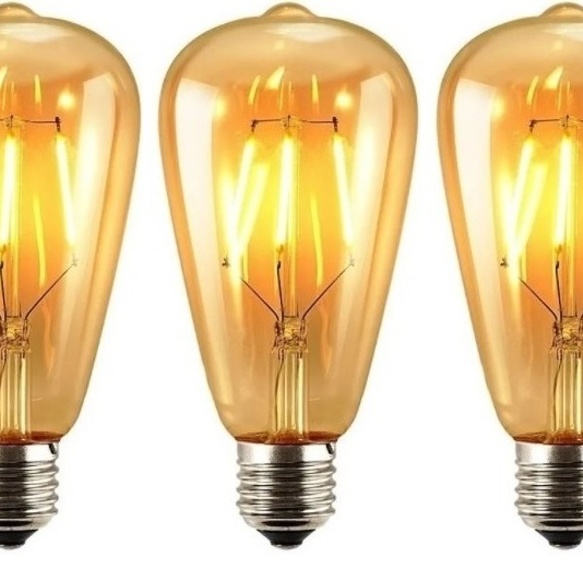 GENERICO - Pack X3 Ampolleta Retro Led Vintage Luz Calida 4w