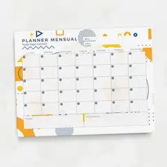 FATI - Planificador mensual Geométrico 18 meses no fechados