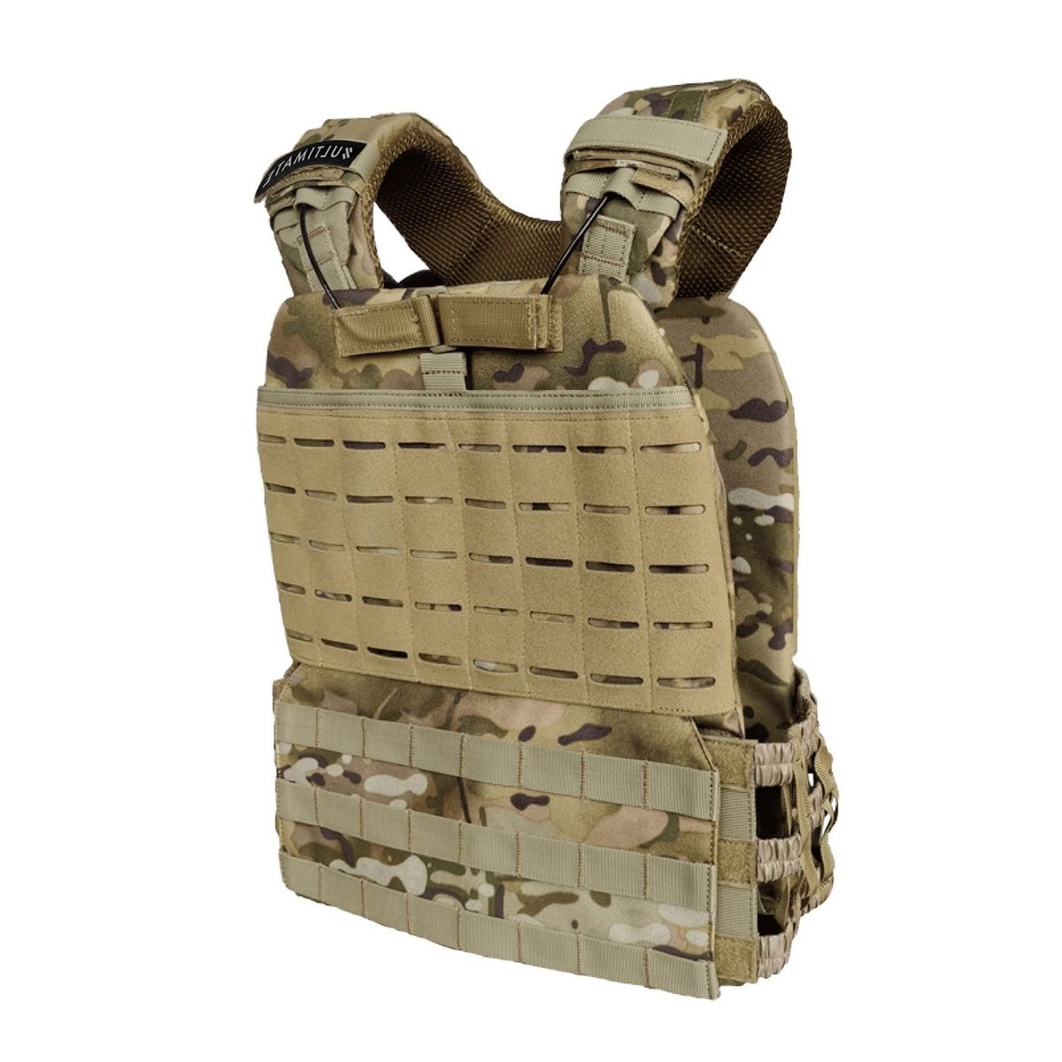 ULTIMATE FITNESS - CHALECO PESO 10 KG ELITE TÁCTICO INTERCAMBIABLE – CAMUFLAJE