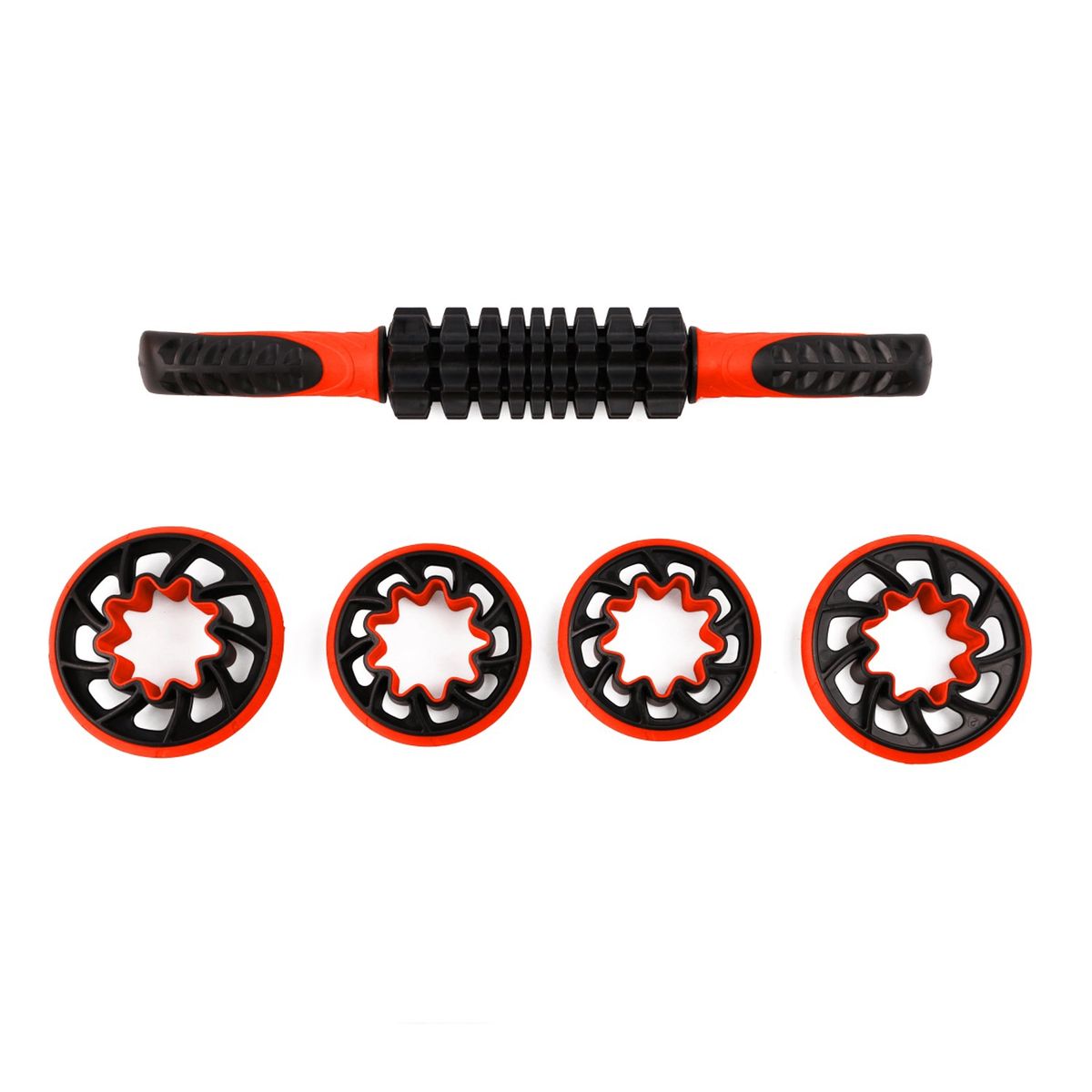 ULTIMATE FITNESS - RUEDA ABDOMINALES ELITE 2 EN 1 – MASAJEADOR