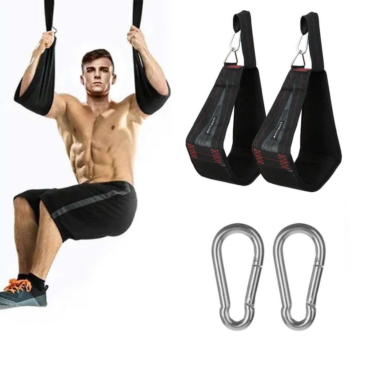 ULTIMATE FITNESS - AB STRAP  CORREAS AJUSTABLES PARA ABDOMINALES
