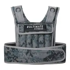 ULTIMATE FITNESS - CHALECO PESO 20 KG INTERCAMBIABLE PRO CAMUFLAJE