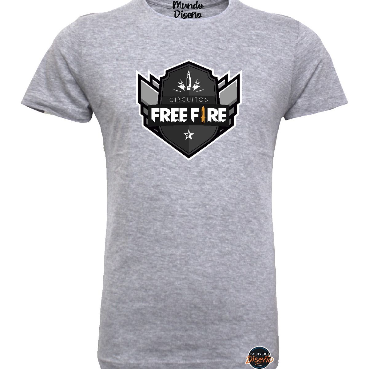 MDC - Polera De Hombre Manga Corta Free Fire Escudo