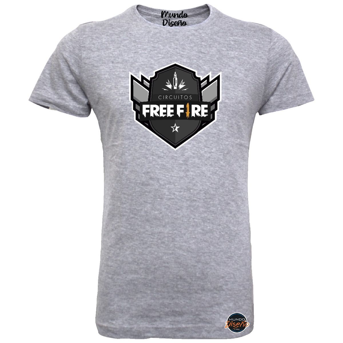 MDC - Polera De Hombre Manga Corta Free Fire Escudo