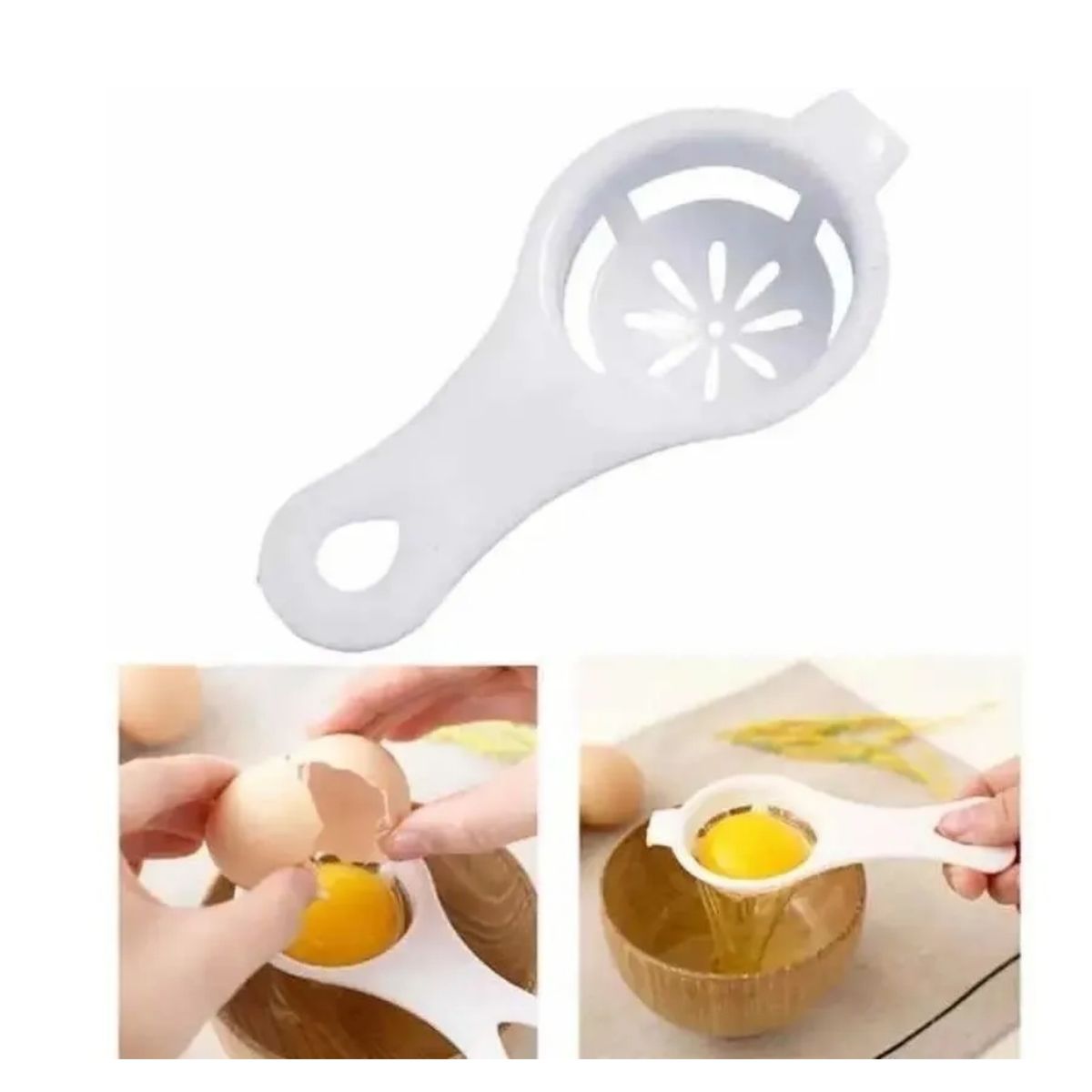 GENERICO - Separador De Yema Y Clara De Huevo - Soporte Silicona Cocina