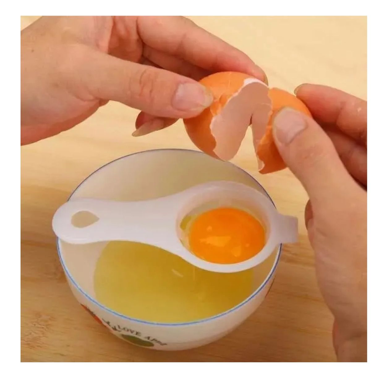 GENERICO - Separador De Yema Y Clara De Huevo - Soporte Silicona Cocina