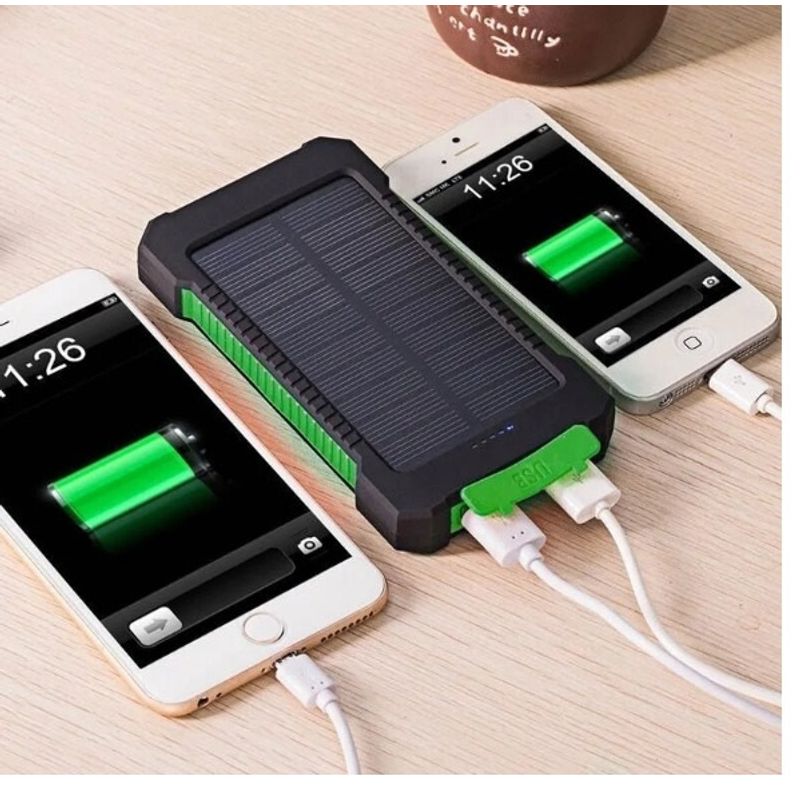 GENERICO - Bateria Solar Portatil Cargador 20000mAh Impermeable